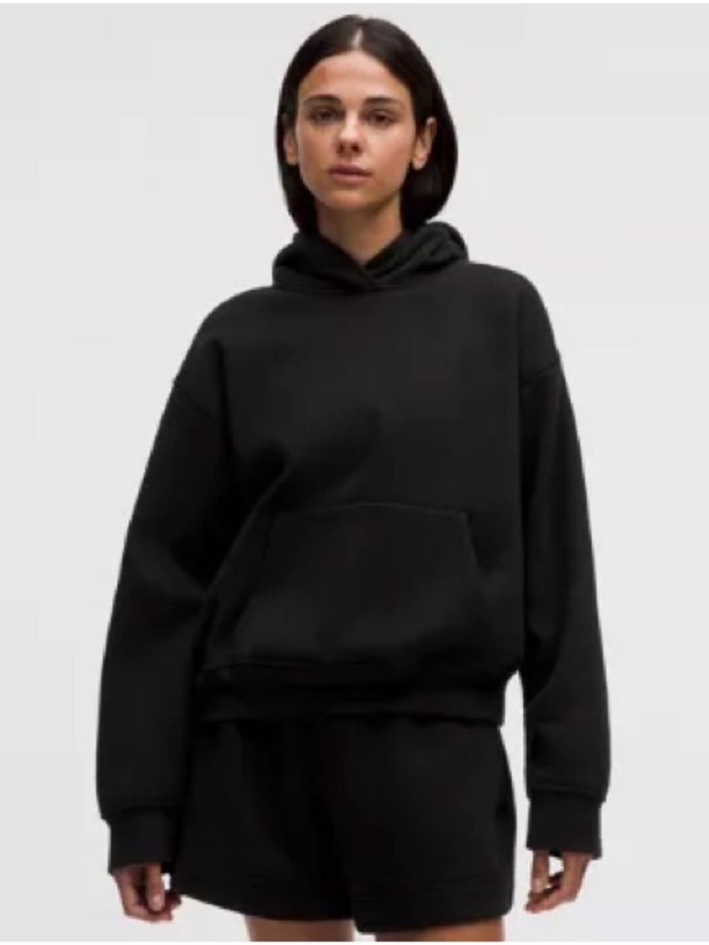 lululemon athletica Black Pullover Hoodie with Kangaroo Pocket